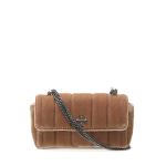 Mini Flap Bag Velluto Tortora