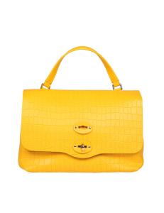 Zanellato postina s cayman in yellow coconut print leather