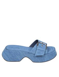 Vic matie' denim sandal with buckle