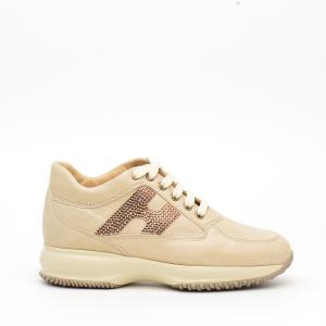 Sneakers Hogan Interactive In Pelle Beige