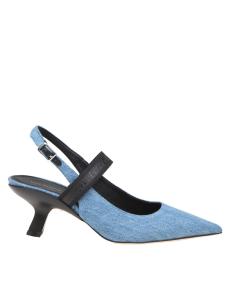 Vic matie' bonbon pumps in denim with elastic