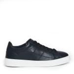 Sneakers In Pelle Blu