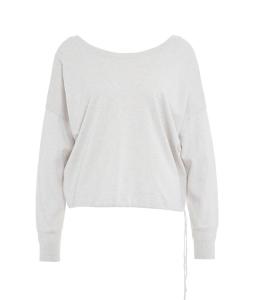 Drawstring knit pullover 