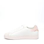 Sneakers D.a.t.e. Base In Pelle Bianco E Rosa