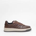 Sneakers Hogan H630 In Pelle Marrone