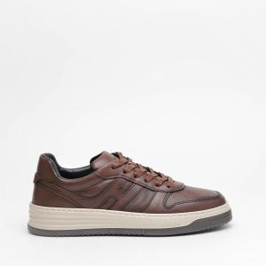 Sneakers Hogan H630 In Pelle Marrone