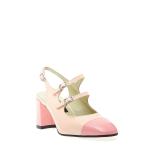 Slingback Tacco 70 Mm Vernice Cipria E Rosa