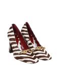 Tory burch pump jessa in zebra pony with gold buckle