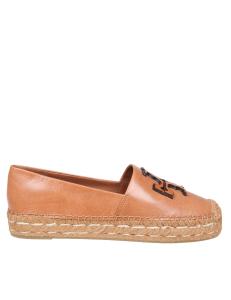 Tory burch ines platform espadrille in tan color leather