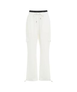 Track pants with double waistband 