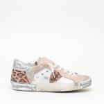 Sneakers Philippe Model Prsx In Pelle Oro E Bianco