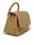 ZANELLATO 068010-0950000-Z0260 BROWN CAPPUCCINO POSTINA DAILY BABY  BAMBOO LEATHER HANDBAG