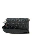 CHRISTIAN LOUBOUTIN 1245085 CM53 BLACK MONO STRAP NAPPA LOUBILA HYBRID POUCH