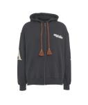 Hoodie with zip and print