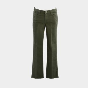 Pantalone Jeans In Cotone Verde