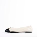 Claire Cap Toe Ballet New Cream