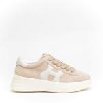 Sneakers Hogan Rebel In Pelle Scamosciata Beige