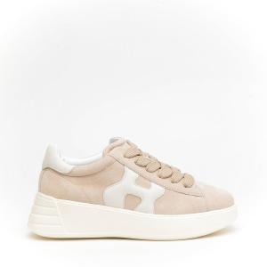 Sneakers Hogan Rebel In Pelle Scamosciata Beige