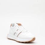 Sneakers Hogan H641 In Pelle Bianco E Cuoio