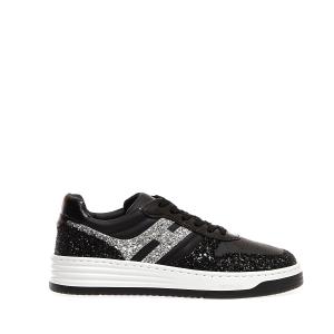 Sneakers Basket In Glitter Nera