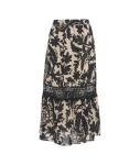 Flounce skirt with floral print 