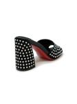 CHRISTIAN LOUBOUTIN 1240729 T023 BLACK SUEDE JANE MULE STRASS BOUM 85 SANDALS