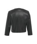 Jacket in faux leather with embroidery