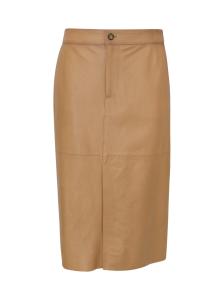 NINETTE 1528 CAMEL LEATHER SKIRT