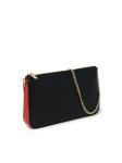 CHRISTIAN LOUBOUTIN 1225230 H358 BLACK LEATHER LOUBILA POUCH