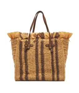 Raffia bag with fringes