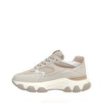 Sneakers Hyperactive In Pelle E Tessuto Beige