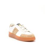 Sneakers Saint Sneakers Sailclub In Camoscio Marrone E Pelle Bianco