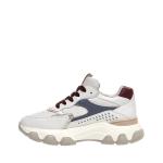 Sneakers Hyperactive Pelle Bianca Profili Bordeaux