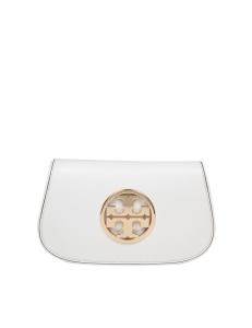 Tory burch reva clutch in ivory leather