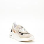 Sneakers D.a.t.e. Fuga In Camoscio E Tessuto Beige