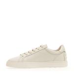 Sneakers In Pelle Bianco Fondo Cassetta