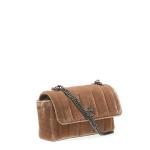 Mini Flap Bag Velluto Tortora