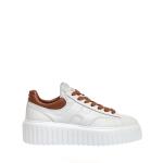 Sneakers H Stripes In Pelle Bianco Cuoio