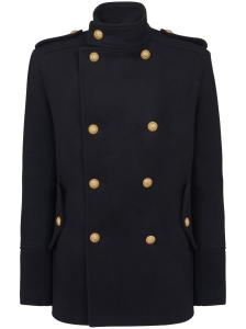 Balmain Coats Black