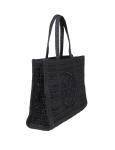 Tory burch ella large raffia tote color black