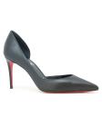 CHRISTIAN LOUBOUTIN 1240438 B439 BLACK LEATHER IRIZA 85 PUMPS