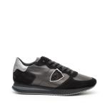 Sneakers Philippe Model Tzld In Camoscio E Pelle Nero