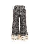 Cropped pants with paisley print 