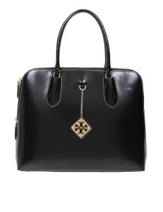 Tory burch swing bag in black brushed leather