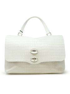 ZANELLATO 068090-0740000-Z1160 WHITE LINO POSTINA CAYMAN M LEATHER HANDBAG