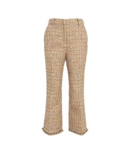 Pantaloni in tweed con frange 