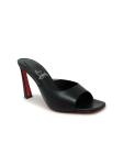 CHRISTIAN LOUBOUTIN 1240795 B439 BLACK LEATHER CONDORA MULE 85 SANDALS