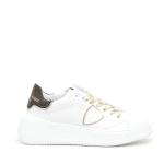 Sneakers Philippe Model Temple In Pelle Bianco