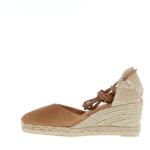 Espadrillas Zeppa 70 Mm Camoscio Beige