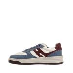 Sneakers Basket In Pelle Avio E Bordeaux